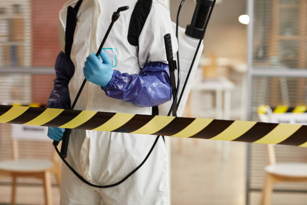 Professional Biohazard Cleanup technician working in Carle Place, NY